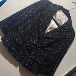 Kate Spade Black and White Polka Dot Blazer